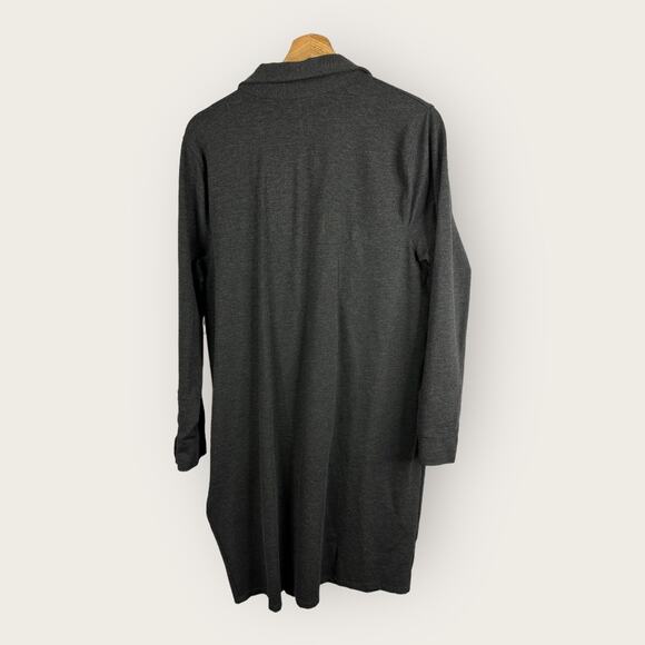 Ralph Lauren LRL sz 1X Ponte Knit Long Sleeve Button Shirt Tunic Dress Stretch - Picture 2 of 9